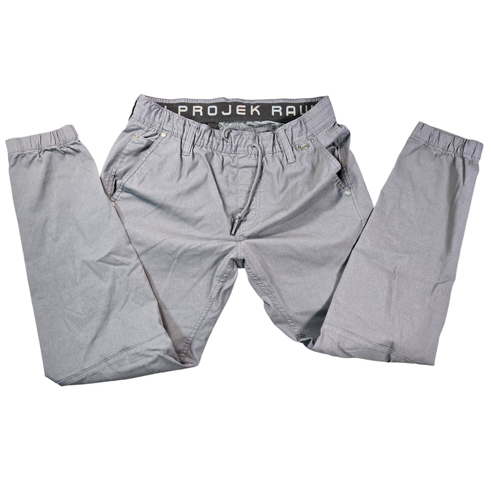 Projek Raw Men's Gray Classic Fit Jogger Pants Elastic Waist Drawstring Sz Small